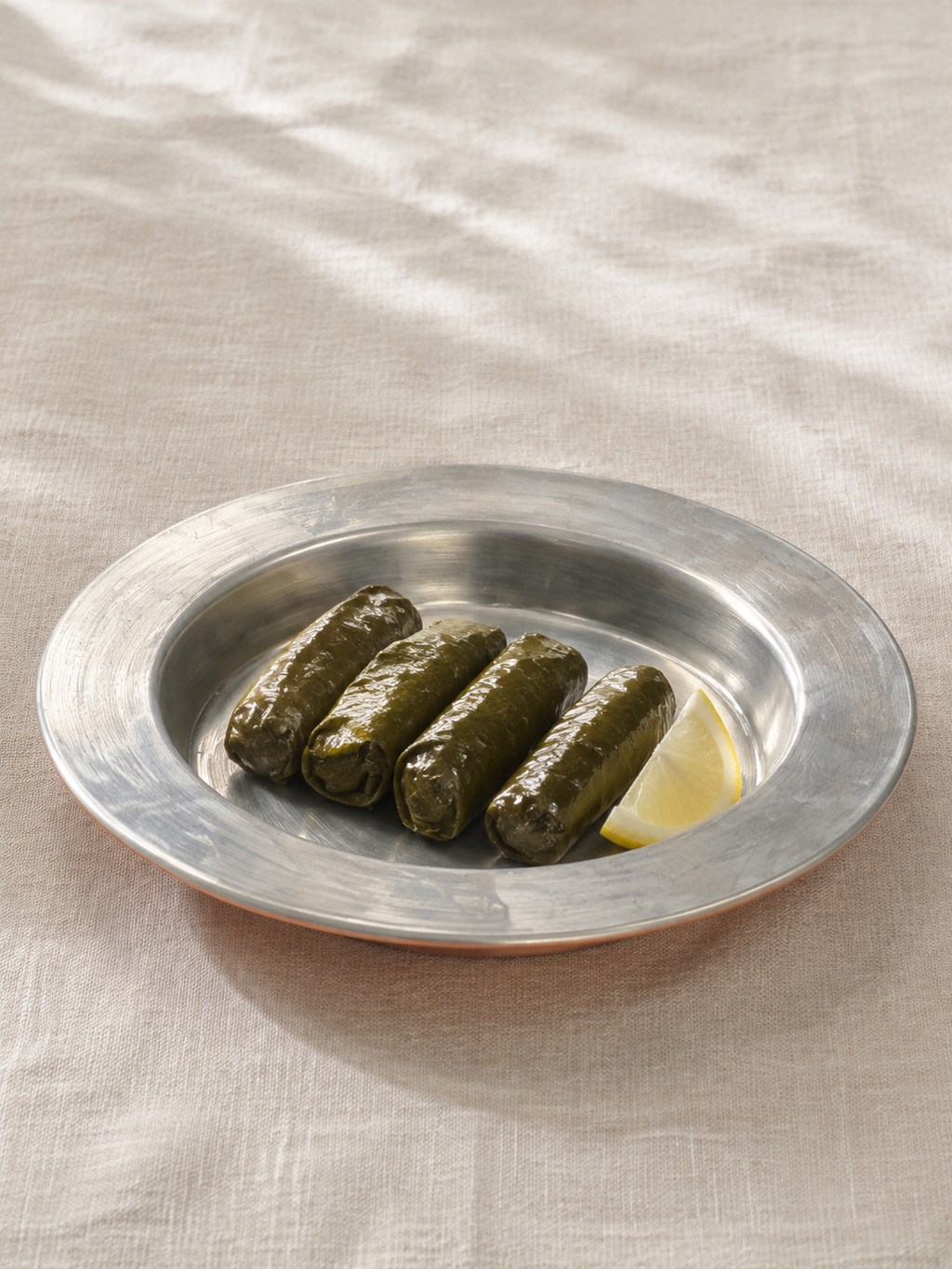 Düz Kenarlı Kalaylı Bakır Servis Tabağı