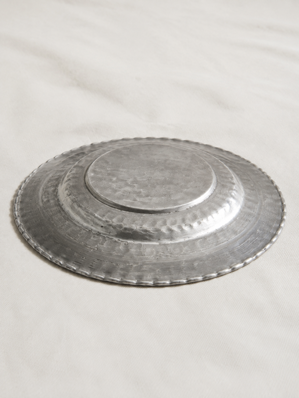 Tırtıklı Kenarlı Kalaylı Bakır Servis Tabağı