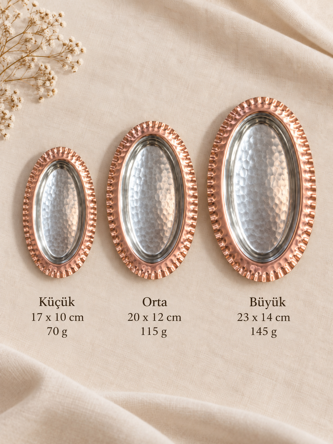 Oval Bakır Çerezlik