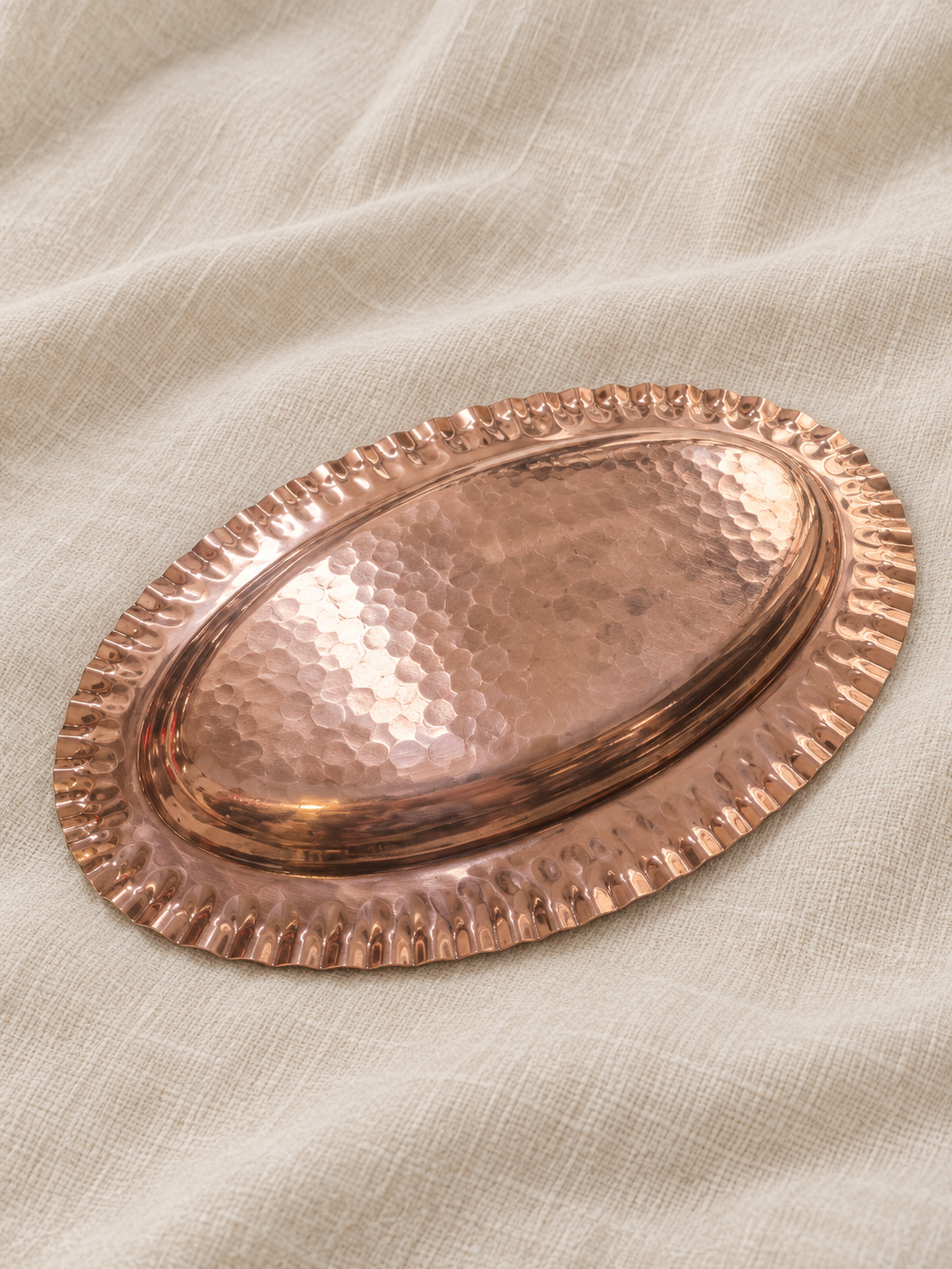 Oval Bakır Çerezlik